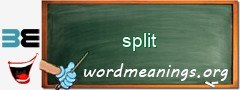 WordMeaning blackboard for split